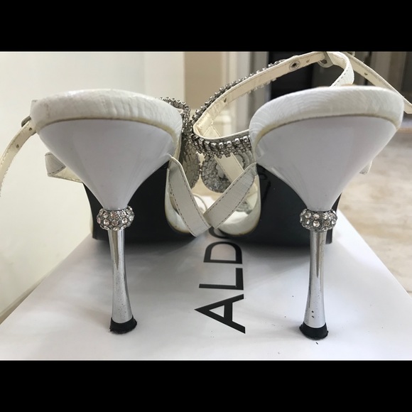 White rhinestones Vero Cuoio high heels size 6 - Picture 5 of 6